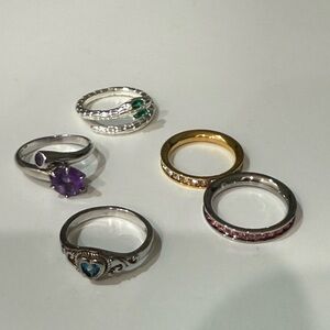 Sterling silver ring set size 6